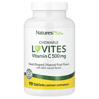 NaturesPlus, Chewable Lovites，維生素 C，天然水果味，90 片