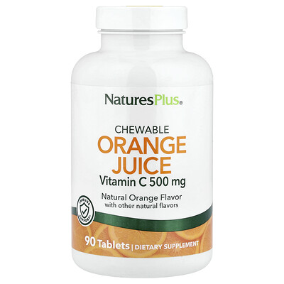 Product Image for NaturesPlus, Chewable Orange Juice, Vitamin C, Natural Orange, 90 Tablets