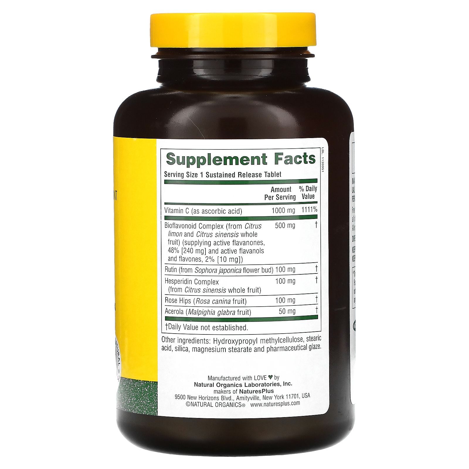 Nature's Plus, Super C Complex, Vitamin C 1000 mg with 500 mg