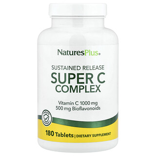NaturesPlus, Super C Complex, комплекс с длительным высвобождением, 180 таблеток