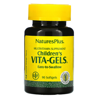 Nature's Plus Children's Vita-Gels, Multivitamin Supplement, Natural Orange, 90 Softgels