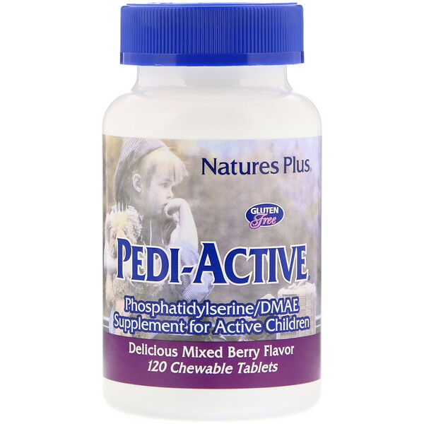 Nature's Plus, Pedi-Active, добавка для активных детей, ягодное ассорти, 120 жевательных таблеток