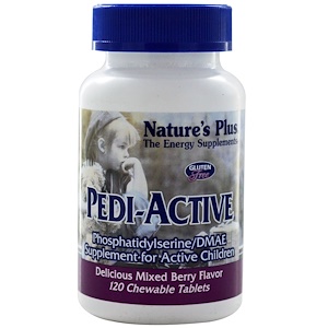 Nature's Plus, Pedi-Active, добавка для активных детей, со вкусом ягодной смеси, 120 жевательных таблеток