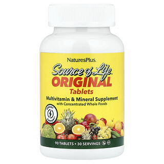 ناتشرز بلاس‏, Source of Life Original ، مكمل غذائي متعدد الفيتامينات والمعادن ، 90 قرصًا