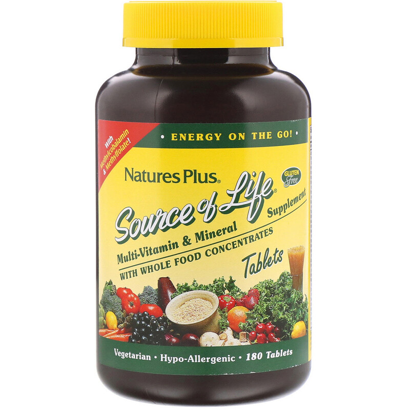 Nature's Plus, Source Of Life, Multi-Vitamin & Mineral Supplement With ...