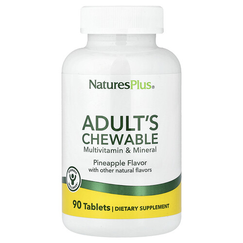 Naturesplus Adult's Chewable Multivitamin & Mineral, Pineapple, 90 Tablets