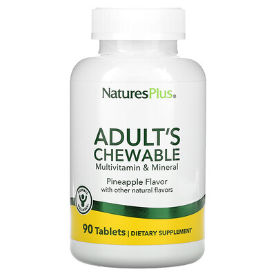 

NaturesPlus Adult's Chewable Multivitamin and Mineral Pineapple 90 Tablets