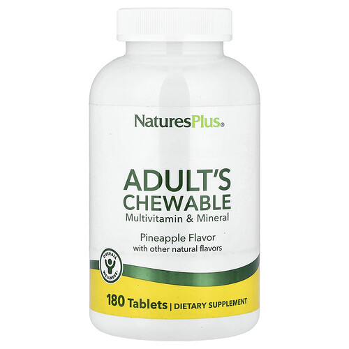 Naturesplus Adult's Chewable Multivitamin & Mineral, Pineapple, 180 Tablets