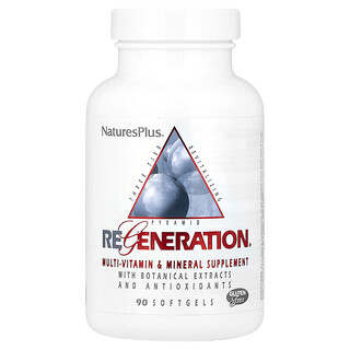 NaturesPlus, Regeneration®, Suplemento Multivitamínico e Mineral, 90 Cápsulas Softgel
