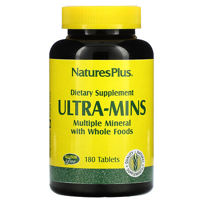 

NaturesPlus, Ultra-Mins, Multiple Mineral with Whole Foods, 180 Tablets