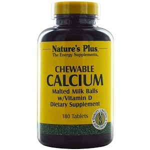 Отзывы о Натурес Плюс, Chewable Calcium Malted Milk Balls w/ Vitamin D, 180 Tablets