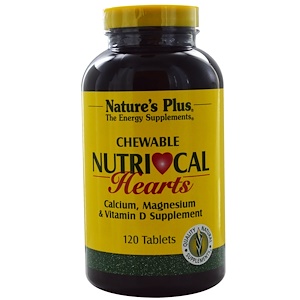 Nature's Plus, Жевательные сердечки Nutri-Cal, 120 таблеток