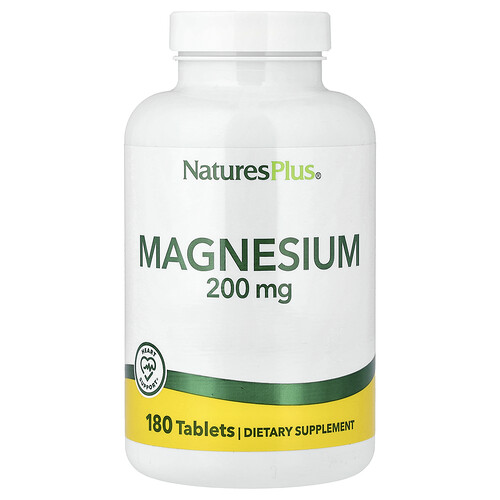 NaturesPlus, Magnesium, 200 mg, 180 Tabletten
