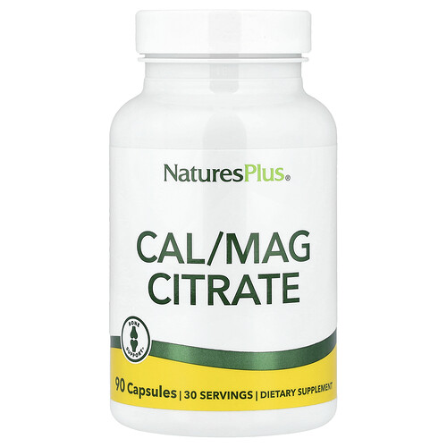 NaturesPlus, Cal/Mag Citrate, Calcium/Magnesiumcitrat, 90 Kapseln