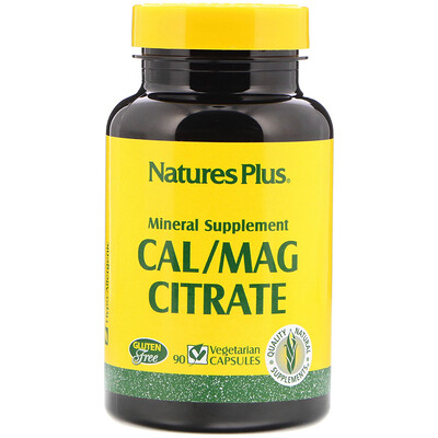 Nature's Plus Cal/Mag Citrate, 90 Vegetarian Capsules