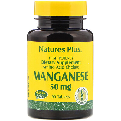 Nature's Plus Марганец, 50 мг, 90 таблеток