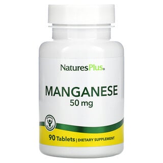 Nature's Plus, Manganeso, 50 mg, 90 comprimidos