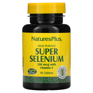 Nature's Plus, Super Selênio, 200 mcg, 90 Comprimidos