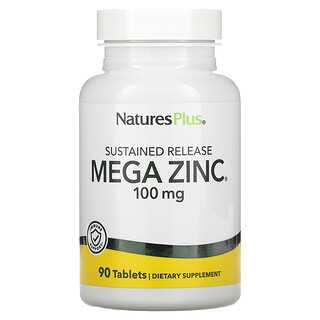 Nature's Plus, Mega Zinc, 100 mg, 90 comprimidos