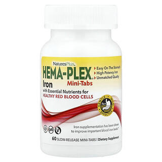 NaturesPlus, Hema-Plex®, Eisen, 60 Mini-Tabletten mit langsamer Freisetzung
