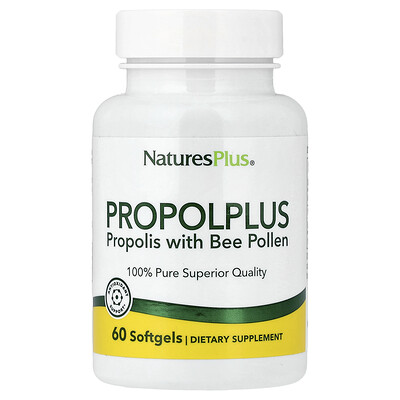 NaturesPlus, Propolplus, Propóleos con Polen de Abeja, 60 Cápsulas Blandas