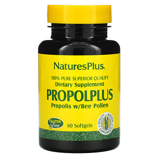 Nature's Plus, ビーポーレン（蜂花粉）配合プロポルプラス、ソフトジェル60粒