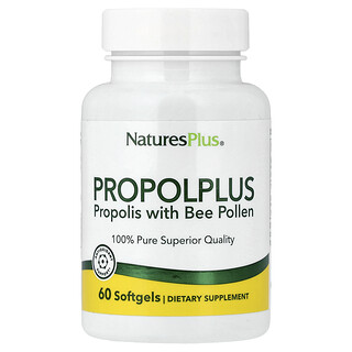 NaturesPlus, Propolplus, Propolis mit Bienenpollen, 60 Weichkapseln