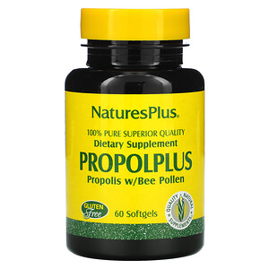 Отзывы о Натурес Плюс, Propolplus, Propolis w/Bee Pollen, 60 Softgels