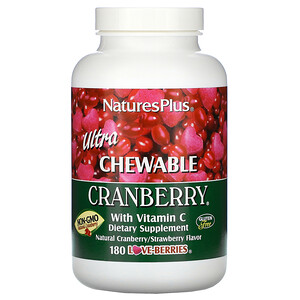 Натурес Плюс, Ultra Chewable Cranberry with Vitamin C, Natural Cranberry/Strawberry Flavor, 180 Love-Berries отзывы