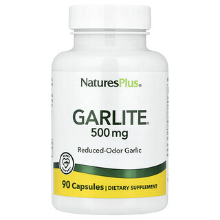 NaturesPlus, Garlite®, 500 mg, 90 capsules