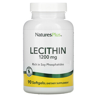 Nature's Plus, Lecitina, 1.200 mg, 90 Cápsulas Softgel