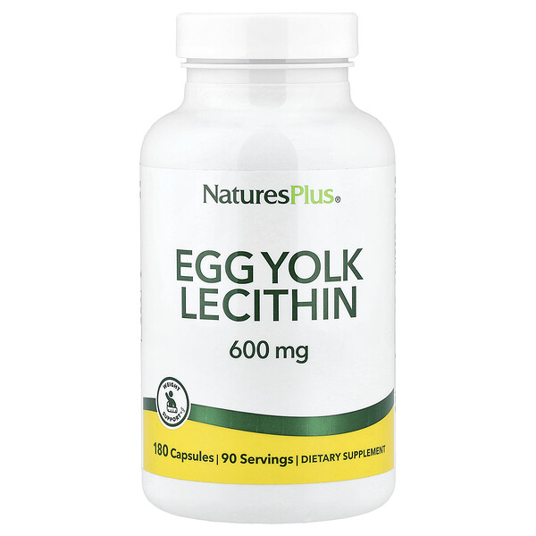 NaturesPlus Egg Yolk Lecithin, 180 Capsules