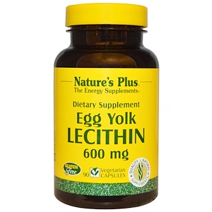 Купить Nature's Plus, Лецитин из яичного желтка, 600 мг, 90 вегетарианских капсул  на IHerb