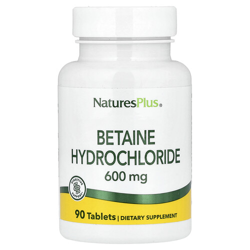 ネイチャーズプラス NaturesPlus, ベタイン塩酸塩、600mg、90粒