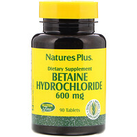Бетаин гидрохлорид (Betaine Hydrochloride), 600 мг, 90 таблеток - изображение