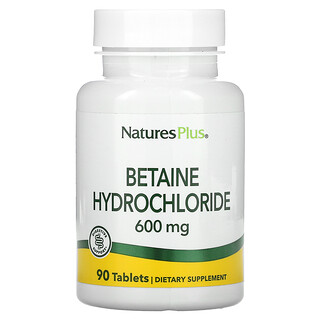 Nature's Plus, Betaine Hydrochloride, 600 mg, 90 comprimidos