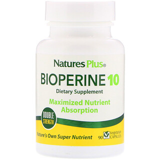 Nature's Plus, Bioperina 10, 90 cápsulas vegetarianas