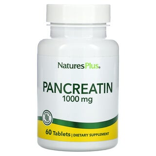 Nature's Plus, Pancreatin, 1,000 mg, 60 Tablets