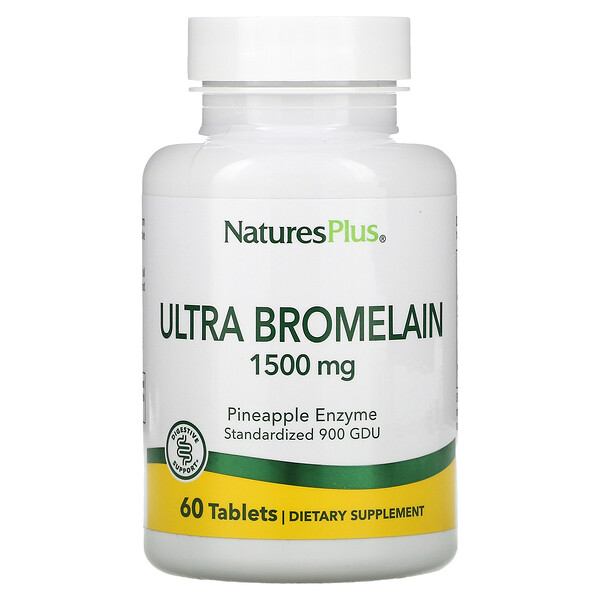 ультрабромелаин, 1500 мг, 60 таблеток