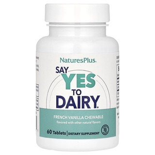 NaturesPlus, Say Yes to Dairy, francuska wanilia, 60 tabletek