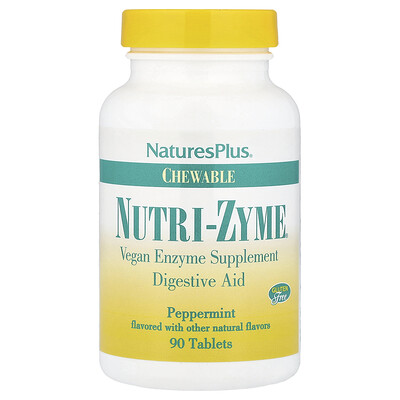 Product Image for NaturesPlus, Nutri-Zyme Chewable, Peppermint, 90 Tablets