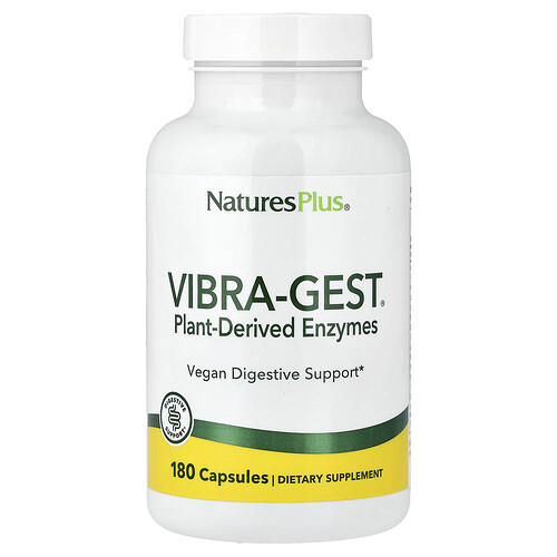 NaturesPlus, Vibra-Gest®, pflanzliche Enzyme, 180 Kapseln