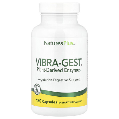 Photos - Other Sports Nutrition NaturesPlus, Vibra-Gest®, Plant-Derived Enzymes, 180 Capsules NAP-04458