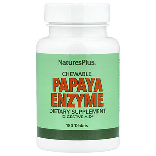 NaturesPlus, Enzima de papaya masticable, 180 tabletas