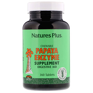 Отзывы о Натурес Плюс, Chewable Papaya Enzyme Supplement, 360 Tablets