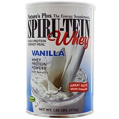 Spiru-Tein Whey, High Protein Energy Meal, Vanilla, 1.05 lbs (476 g)