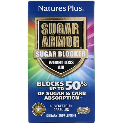Sugar Armor, Sugar Blocker, Weight Loss Aid, 60 Vegetarian Capsules