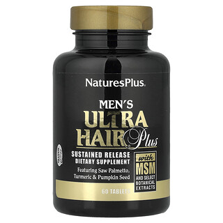 NaturesPlus, Men's Ultra Hair® Plus, Con MSM y extractos botánicos seleccionados, 60 comprimidos