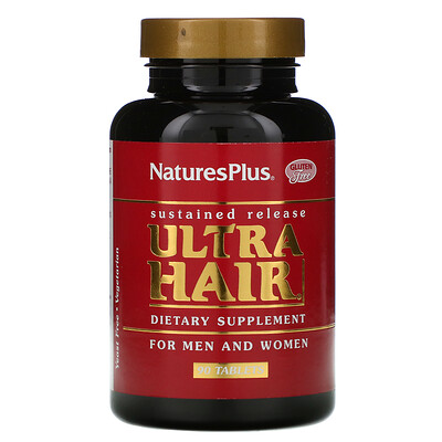 Nature's Plus Пищевая добавка «Ультра волосы», для мужчин и женщин, 90 таблеток