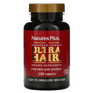 Nature's Plus, Ultra Hair，適用於男性與女性，120 片